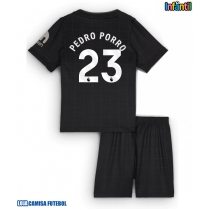 Camisa de Futebol Tottenham Hotspur Pedro Porro #23 Equipamento Secundário Infantil 2025-26 Manga Curta (+ Calças curtas)